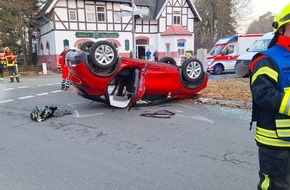 Polizeiinspektion Rotenburg: POL-ROW: Drei Verletzte nach Verkehrsunfall auf der B 215