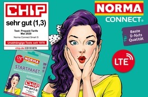 NORMA: NORMA Connect ausgezeichnet auf Platz 1 im Telekom-Netz / Technikmagazin CHIP bewertet Mobilfunk-Angebote