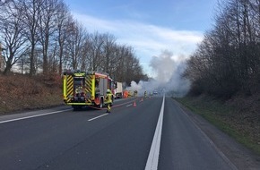 Kreispolizeibehörde Märkischer Kreis: POL-MK: Brand am Zubringer Nord