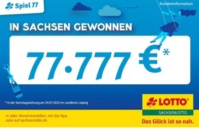 Sächsische Lotto-GmbH: Sachsen im Geldregen: 77.777 Euro im Landkreis Leipzig gewonnen