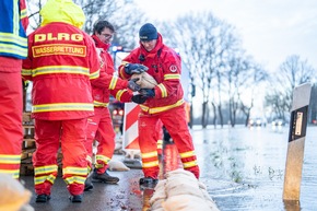 DLRG Wasserretter im Hochwassereinsatz in Niedersachsen