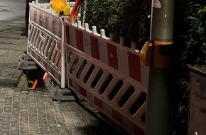 Polizei Bielefeld: POL-BI: Nicht richtig abgesicherte Baustelle - Unfall