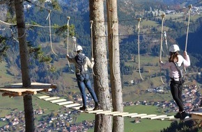 Bad Hindelang Tourismus: „Waldseilgarten Bad Hindelang“ stärkt Familien-Erlebnis und Ganzjahresangebot - Neue Attraktion mit PLUS-Faktor geht am 23. März in Betrieb