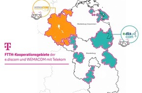Deutsche Telekom AG: Mehr Glasfaser f&uuml;r den Nordosten: Telekom kooperiert mit e.discom und WEMACOM