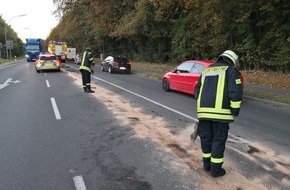 Freiwillige Feuerwehr Werne: FW-WRN: TH_1 - LZ1 - auslaufende Betriebsstoffe nach VU, Gefahrenstelle