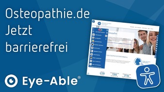 Verband der Osteopathen Deutschland e.V.: OSTEOPATHIE.DE jetzt barrierefrei / Rekordzahlen für die Nummer 1 in Deutschland rund um die Osteopathie