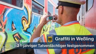 Bundespolizeidirektion München: Bundespolizeidirektion München: Grafftisprayer geschnappt: Sehr gute Zusammenarbeit von Deutsche Bahn Sicherheit und Bundespolizei