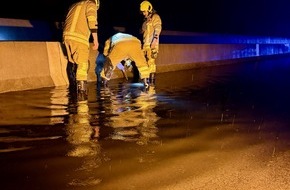 Feuerwehr Ratingen: FW Ratingen: Verkehrsunfall auf der BAB 3