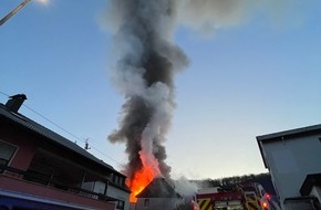 Polizeidirektion Mayen: POL-PDMY: Brand von drei Wohnhäusern in Lütz (Erstmeldung)