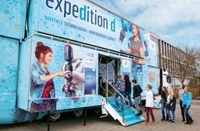 Programm COACHING4FUTURE der Baden-Württemberg Stiftung gGmbH: Digital-Truck in Schriesheim (19./20.06.): expedition d macht Digitalisierung erlebbar