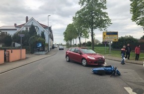 Polizeidirektion Worms: POL-PDWO: Unfall mit Rollerfahrer