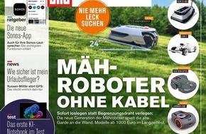 COMPUTER BILD: Die mähen auch ohne Grenzkabel: COMPUTER BILD testet smarte Mähroboter