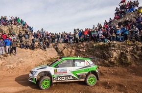 Skoda Auto Deutschland GmbH: Rallye Portugal: SKODA Werksfahrer Pontus Tidemand hat den Hattrick in der WRC 2 im Visier