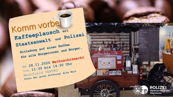 Polizeipräsidium Oberhausen: POL-OB: Komm vorbei - Kaffeeplausch mit Staatsanwalt und Polizei