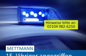 Polizei Mettmann: POL-ME: 15-Jähriger nach Angriff schwer verletzt - Mettmann - 2402050