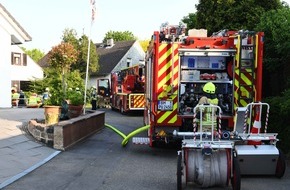 Feuerwehr Pulheim: FW Pulheim: Kellerbrand in Pulheim-Geyen konnte schnell gelöscht werden