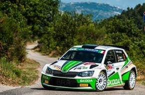 Skoda Auto Deutschland GmbH: Kreim/Christian erobern mit kühlem Kopf die U28-Spitzenposition bei der EM-Rallye in Italien (FOTO)