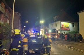 Kreisfeuerwehrverband Rendsburg-Eckernförde: FW-RD: Feuer im Mehrfamilienhaus 3 Personen durch Feuerwehr gerettet