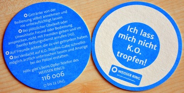 Polizeiinspektion Harburg: POL-WL: "Ich lass mich nicht K.O. tropfen!" - Gemeinsame Aktion von Polizeiinspektion Harburg und Weißer Ring e.V. zur Prävention von sexueller Gewalt, Körperverletzungs- und Eigentumsdelikten