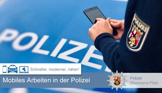 Polizeipräsidium Mainz: POL-PPMZ: Einladung zur Pressekonferenz:
Start für flächendeckendes mobiles Arbeiten bei der Polizei