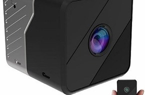 PEARL GmbH: Somikon Mobile Mini-Full-HD-Überwachungskamera DV-1100.sm, PIR-Sensor, 6 Monate Stand-by: Mini-Kamera mit Nachtsicht-Modus zur Überwachung