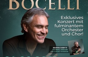 Leutgeb Entertainment Group GmbH: Konzertverschiebung aufgrund von Covid-19 ANDREA BOCELLI | Hallenstadion Zürich