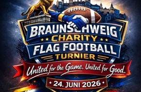 Polizei Braunschweig: POL-BS: Charity-Turnier im Flagfootball - Braunschweig Lions und Polizei spielen f&uuml;r den guten Zweck