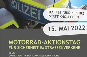 Polizeiinspektion Diepholz: POL-DH: --- Motorrad Aktionstag unter dem Motto "Kaffee (und Kirche) statt Knöllchen" ---