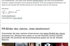 news aktuell GmbH: Newsletter: PR-Bilder des Jahres, internationale Journalistenkontakte, SmartSites (BILD)
