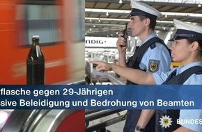Bundespolizeidirektion München: Bundespolizeidirektion München: Bierflaschenattacke am Hauptbahnhof und Massive Beleidigung und Bedrohung von Beamten am Ostbahnhof