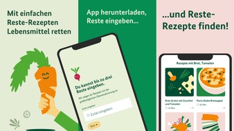 Koordinierungsstelle Zu gut f&uuml;r die Tonne!: Reste verwerten leicht gemacht mit der Zu gut f&uuml;r die Tonne!-App &ndash; kostenlos und ohne Werbung