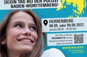 Hochschule für Polizei Baden-Württemberg: POL-HfPolBW: Einladung an die Medien / ERLEBNIS110 - (D)Ein Tag bei der Polizei Baden-Württemberg