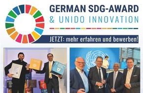 Senat der Wirtschaft Deutschland: Bewerbungsstart SDG-Award 2023 - Offizielle Partnerschaft mit der UN-Organisation UNIDO / Der Nachhaltigkeitspreis geht in die nächste Runde