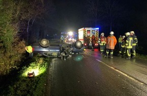 Freiwillige Feuerwehr Gemeinde Schiffdorf: FFW Schiffdorf: Nachtrag zur Pressemitteilung "Pkw-Fahrer landet im Seitengraben: Fahrer kommt ins Krankenhaus"