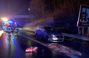 Feuerwehr Schwelm: FW-EN: Verkehrsunfall auf der BAB43 bei Glatteis