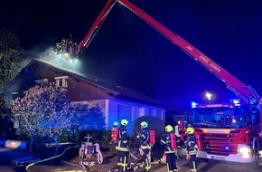 Freiwillige Feuerwehr Stadt Nideggen: FW Nideggen: Brand eines Wohnhauses in Nideggen-Rath