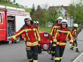 FW Stockach: Übung der Feuerwehr Stockach Abteilung Winterspüren, Seelfingen, Hoppetenzell und Zizenhausen sowie der Führungsgruppe in Winterspüren