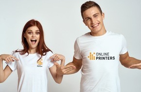 Onlineprinters GmbH: Hautnahe Werbung auf T-Shirts, Hoodies & Co. / Grosse Auswahl und überzeugender Druck bei Onlineprinters