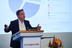 Conferenza stampa annuale GastroSuisse / L&apos;industria alberghiera e della ristorazione svizzera dimostra tutto il suo vigore: dopo anni difficili arrivano i primi segnali di un&apos;inversione di tendenza