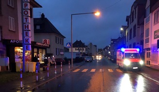 Polizeidirektion Pirmasens: POL-PDPS: Verkehrsunfall auf Fußgängerüberweg - Fußgängerin leicht verletzt
