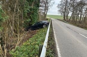 Polizeidirektion Landau: POL-PDLD: L545 bei Niederotterbach - &Uuml;ber die Leitplanke ins Gr&uuml;n