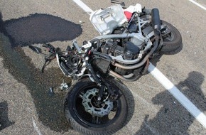 Polizeidirektion Pirmasens: POL-PDPS: Verkehrsunfall mit einer schwerverletzten Motorradfahrerin