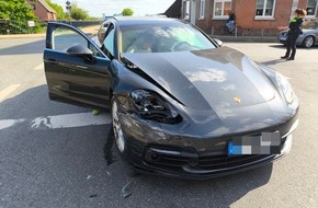 Polizeiinspektion Stade: POL-STD: Jork: VW und Porsche kollidierten in Ladekop