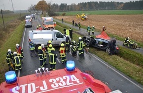 Polizeiinspektion Stade: POL-STD: Drei Autoinsassen bei Unfall schwer verletzt