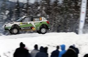 Skoda Auto Deutschland GmbH: Sepp Wiegand/Frank Christian in Schweden auf Gesamtrang 15 und Dritter in der WRC 2! (BILD)