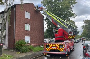 Feuerwehr Moers: FW Moers: Unwetter trifft den Moerser Süden