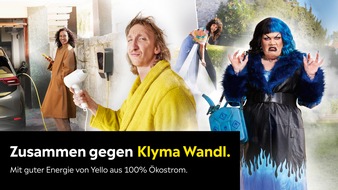 Yello: Yello gibt Klimawandel ein Gesicht / Ein neuer Werbeauftritt des Energieanbieters Yello bringt den personifizierten Klimawandel zur Weißglut