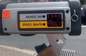 Polizei Bielefeld: POL-BI: Innerorts mit 105 km/h in die mobile Geschwindigkeitsmessanlage