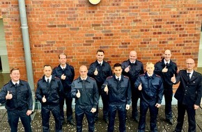 Feuerwehr Ratingen: FW Ratingen: Neueinstellungen und Beförderungen bei der Feuerwehr Ratingen