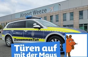 Hauptzollamt Duisburg: HZA-DU: Wer dabei sein möchte, muss schnell sein! - Der Airport Weeze und das Hauptzollamt Duisburg machen mit bei der Aktion "Türen auf mit der Maus" am 3. Oktober 2024